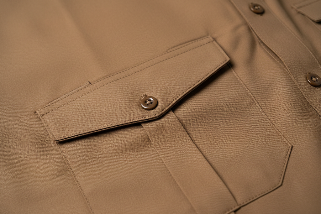 Khaki Utility Thobe — Fabric & Detail